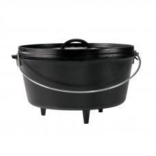 Cast Iron Deep Camp Dutch Oven With Lid 25.4 cm