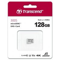 Transcend 300S 128Gb Micro Sd Uhs-I U1U3 V30 A1 Class10 - Read 95 Mb/S - Write 45Mb/S - Without Adptor -Tlc