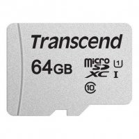 Transcend 300S 64Gb Micro Sd Uhs-I  U1 Class10 - Read 95 Mb/S - Write 45Mb/S - Without Adptor - Tlc